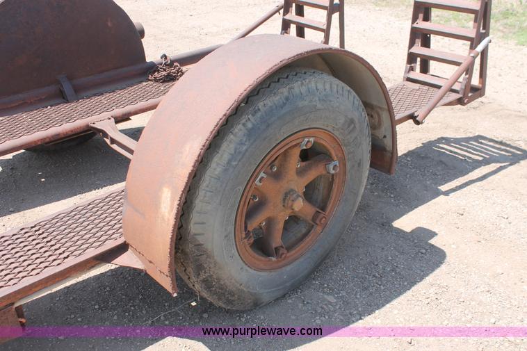 image for item H3511 1988 Shop built 12' equipment hauler trailer