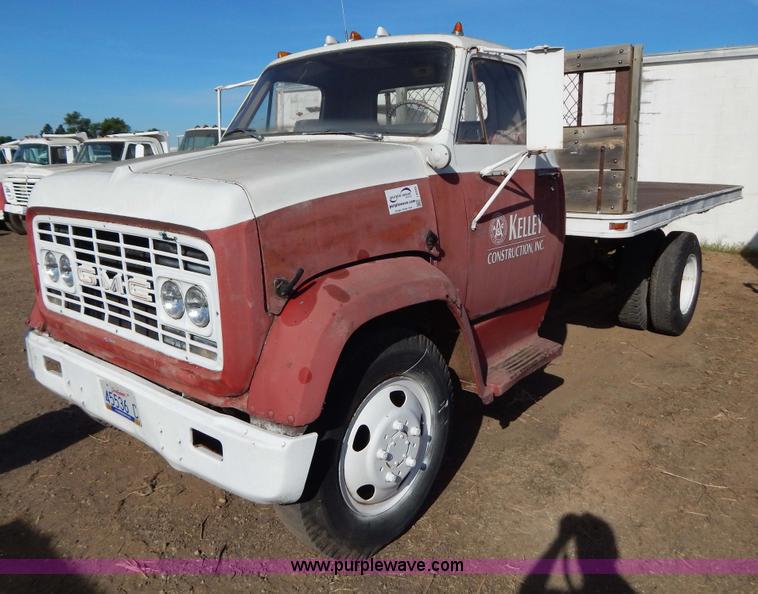 image for item I4495 1967 GMC flatbed dump truck