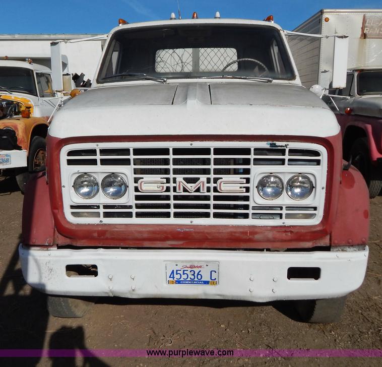 image for item I4495 1967 GMC flatbed dump truck