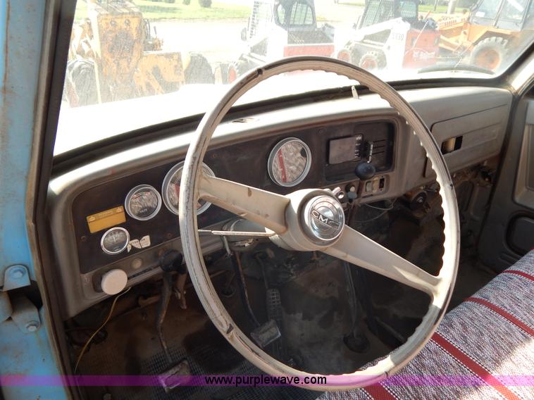 image for item I4495 1967 GMC flatbed dump truck