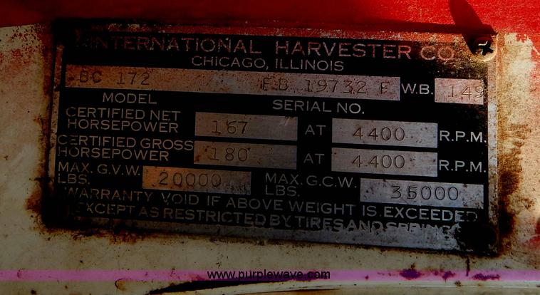 image for item I4497 1961 International BC170 dump truck