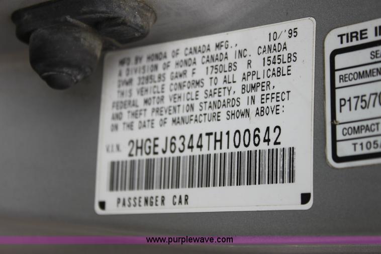 image for item E4275 1996 Honda Civic DX