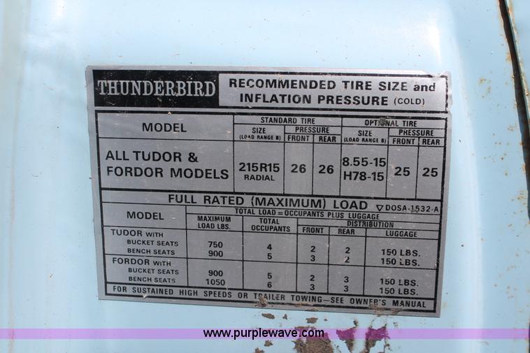 image for item H3610 1970 Ford Thunderbird
