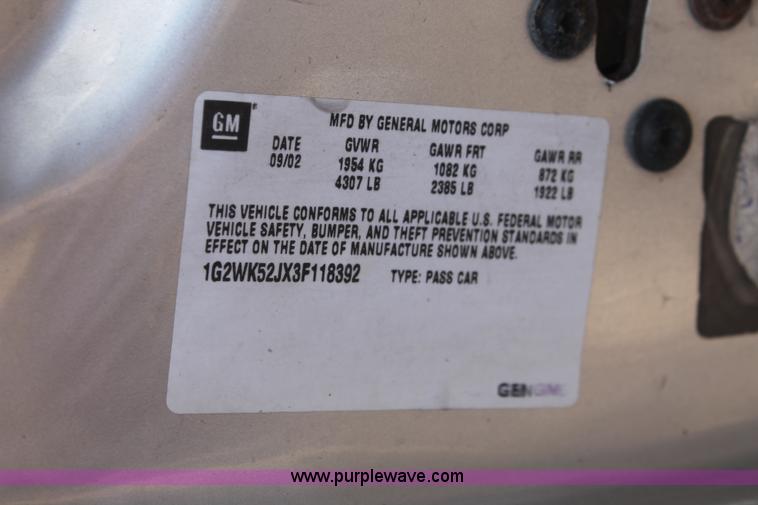 image for item I7959 2003 Pontiac Grand Prix