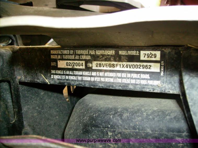 image for item C1196 2004 Bombardier 400 ATV