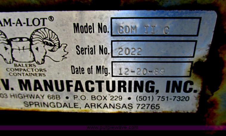 image for item F5120 JV/Cram-A-Lot stationary compactor