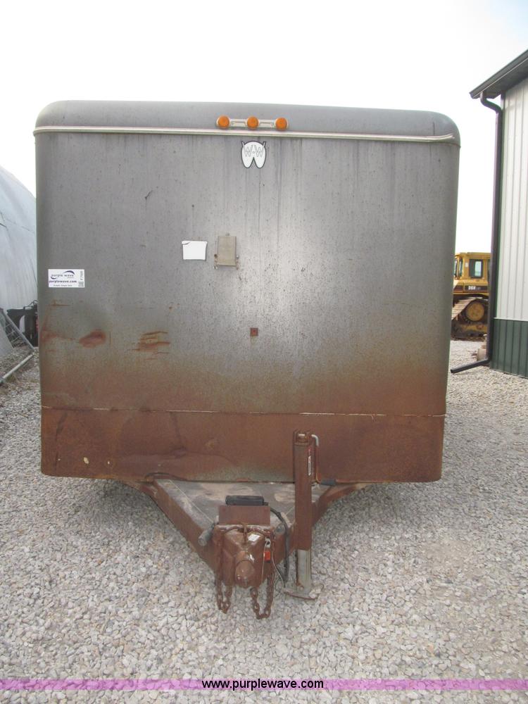 image for item F7026 1997 WW 16'L enclosed tandem axle cargo trailer
