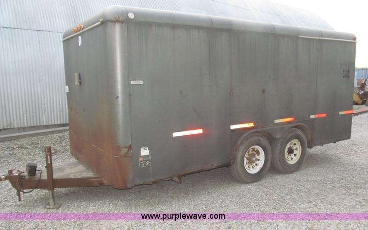 image for item F7026 1997 WW 16'L enclosed tandem axle cargo trailer