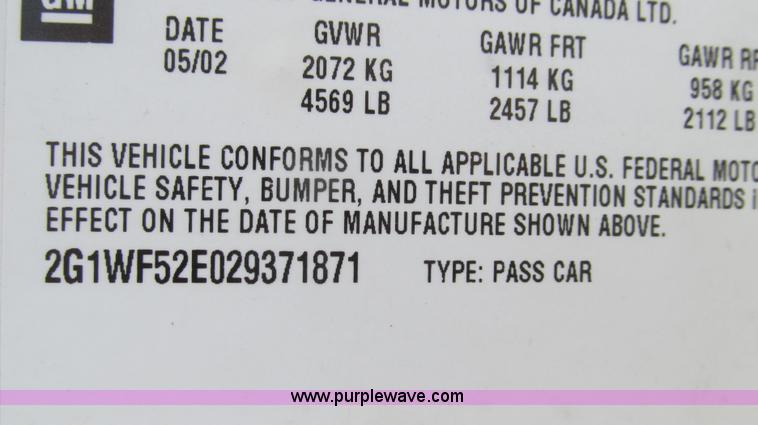 image for item G2026 2002 Chevrolet Impala