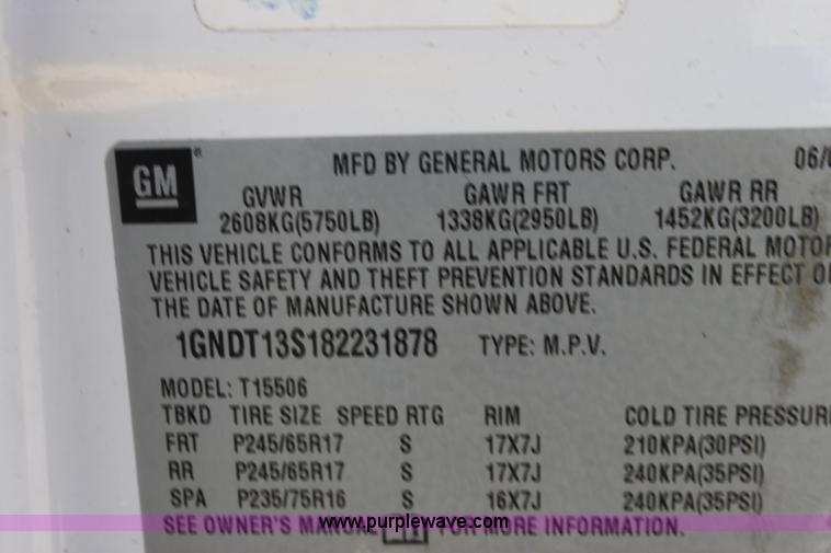 image for item H7431 2008 Chevrolet Trail Blazer LS SUV