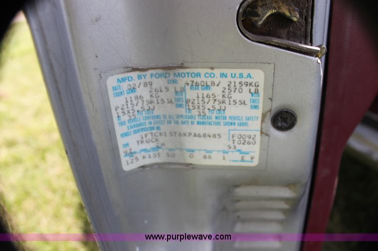 image for item H7439 1989 Ford Ranger XLT SuperCab pickup truck