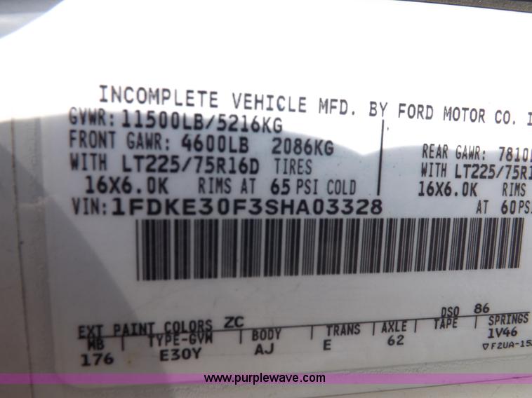 image for item I7723 1995 Ford Econoline E350 transit bus