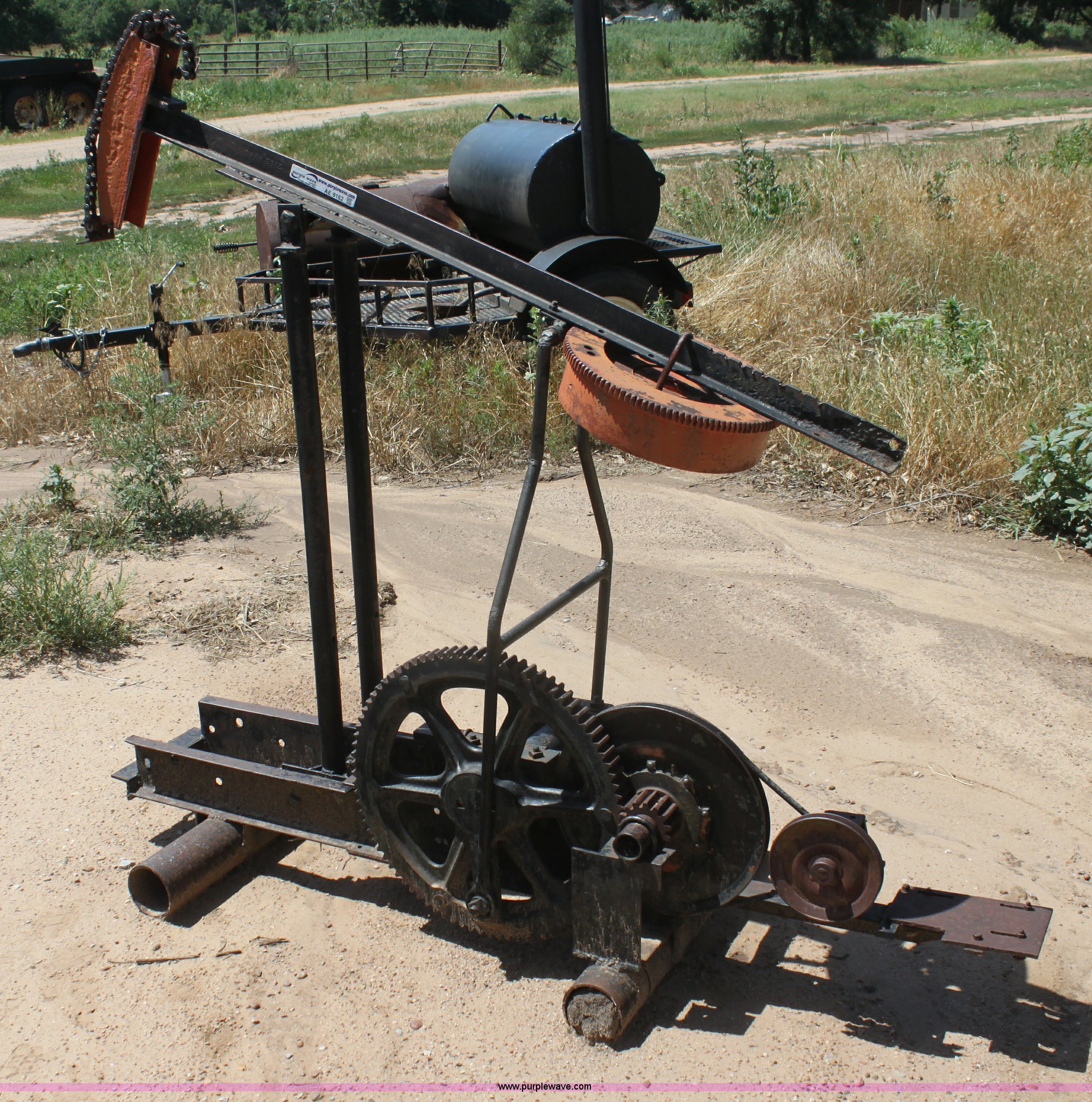 Mini oil well pump jack in Cunningham, KS Item AE9162 sold Purple Wave