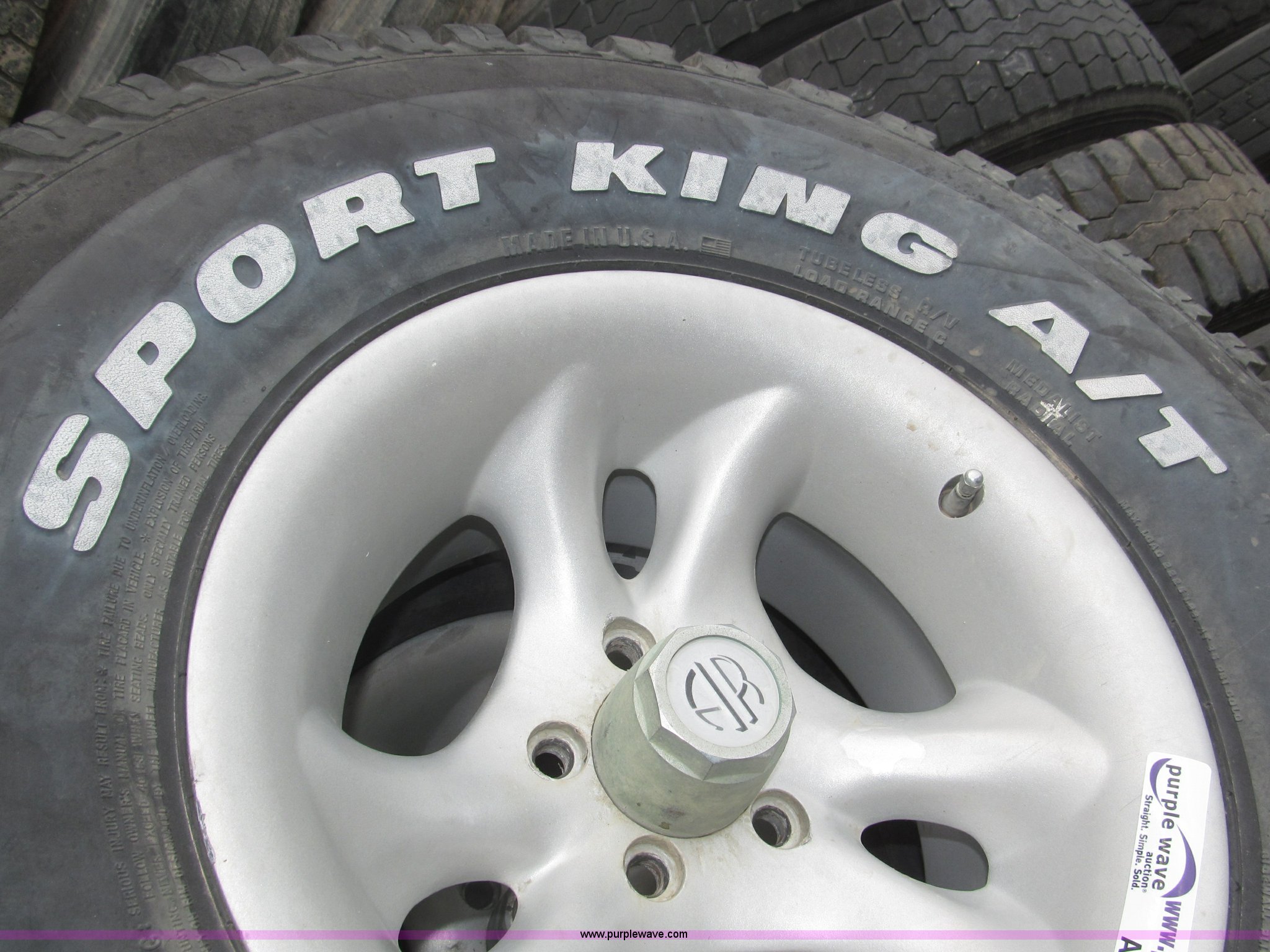 (4) Sport King A/T 33 x 12.50R15 LT tires in Red Oak, IA Item AE9499 sold Purple Wave