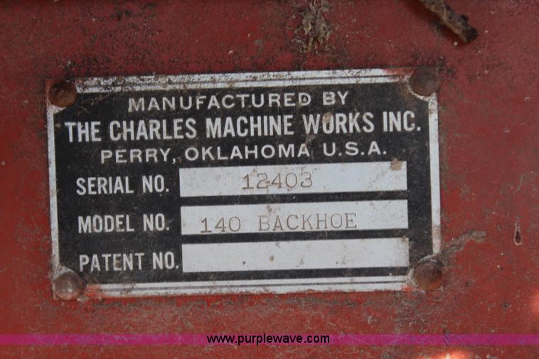 image for item AU9178 Ditch Witch 140 backhoe attachment