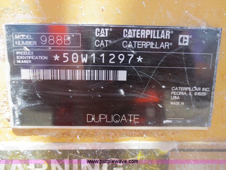 image for item D5972 1992 Caterpillar 988B wheel loader