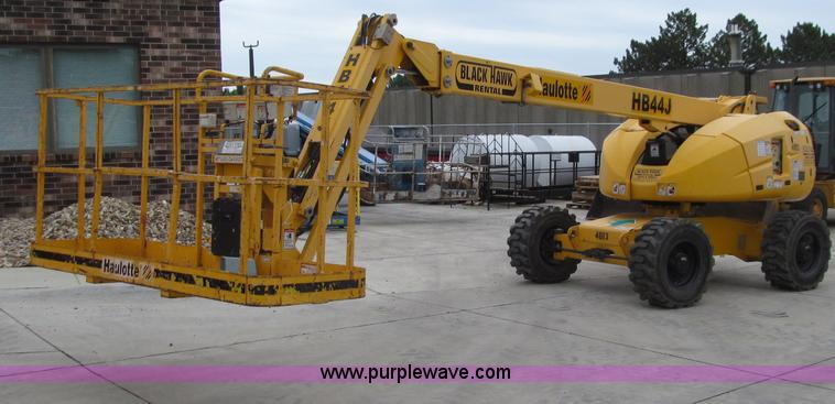 image for item D7425 2003 Haulotte HB44J rough terrain telescopic manlift