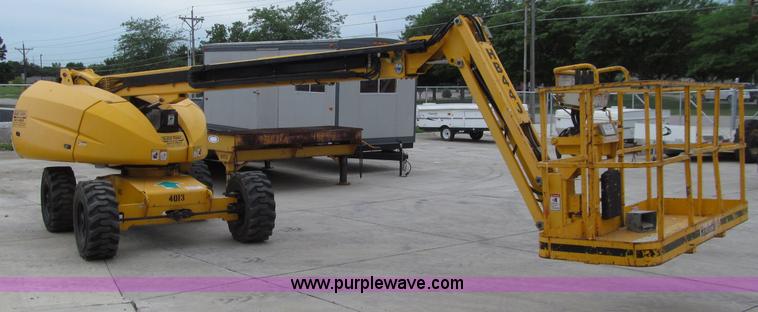 image for item D7425 2003 Haulotte HB44J rough terrain telescopic manlift