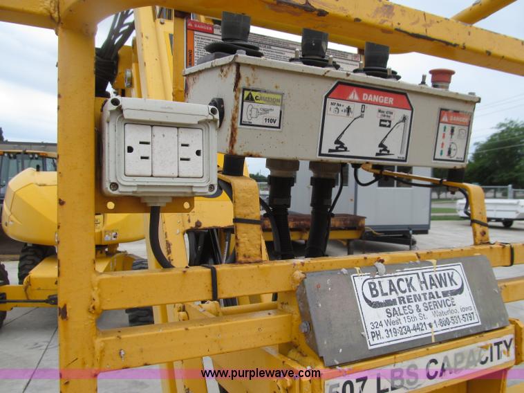 image for item D7425 2003 Haulotte HB44J rough terrain telescopic manlift