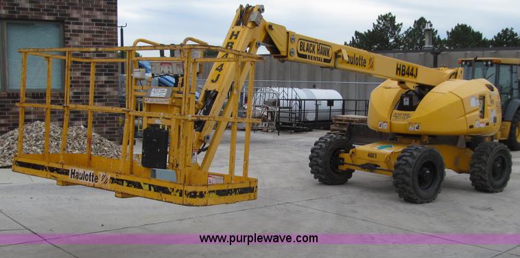 image for item D7425 2003 Haulotte HB44J rough terrain telescopic manlift