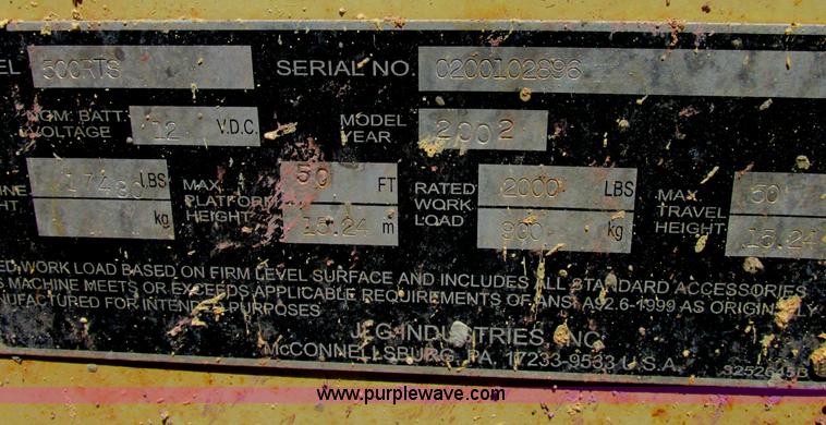 image for item E7272 JLG 500RTS rough terrain scissor lift