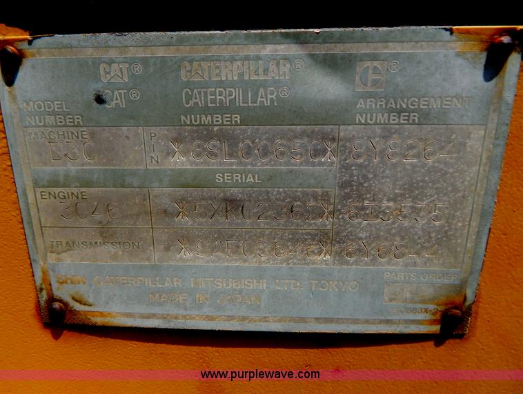 image for item F4027 1994 Caterpillar D3C Series III dozer