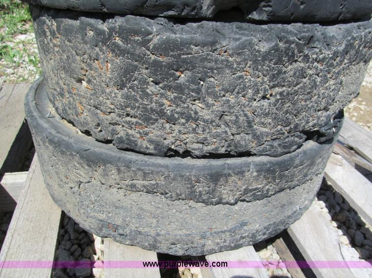 image for item F5093 (4) solid skid steer tires and wheels