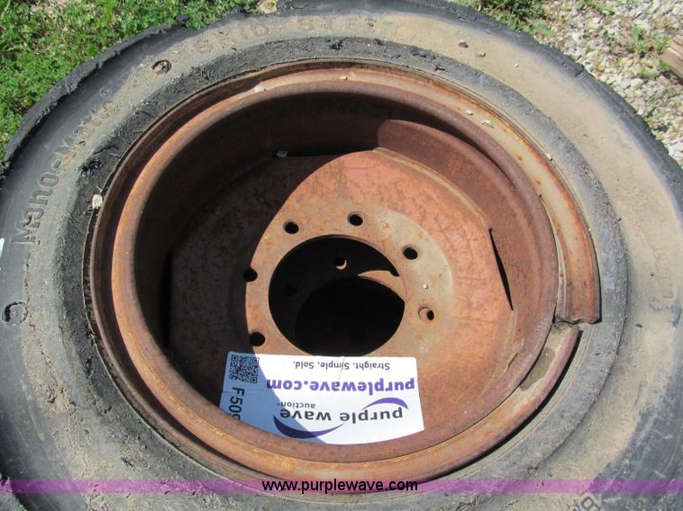 image for item F5093 (4) solid skid steer tires and wheels