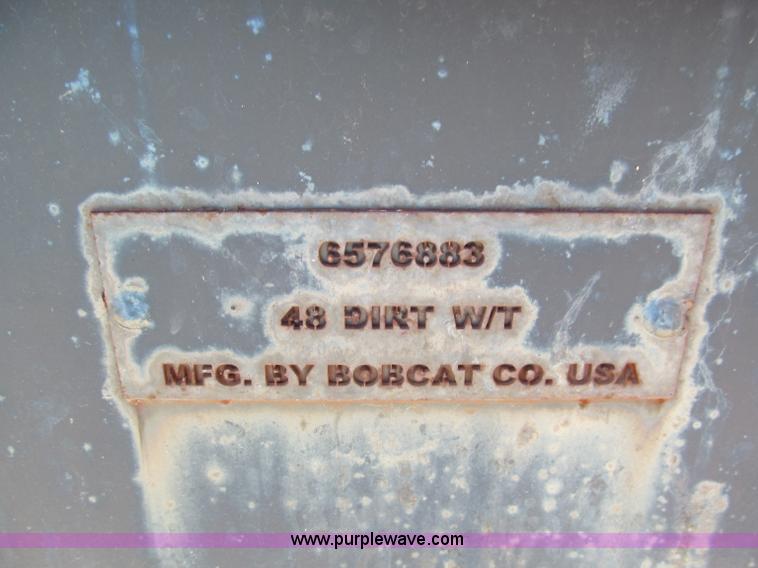 image for item F5105 Bobcat 48" dirt skid steer bucket