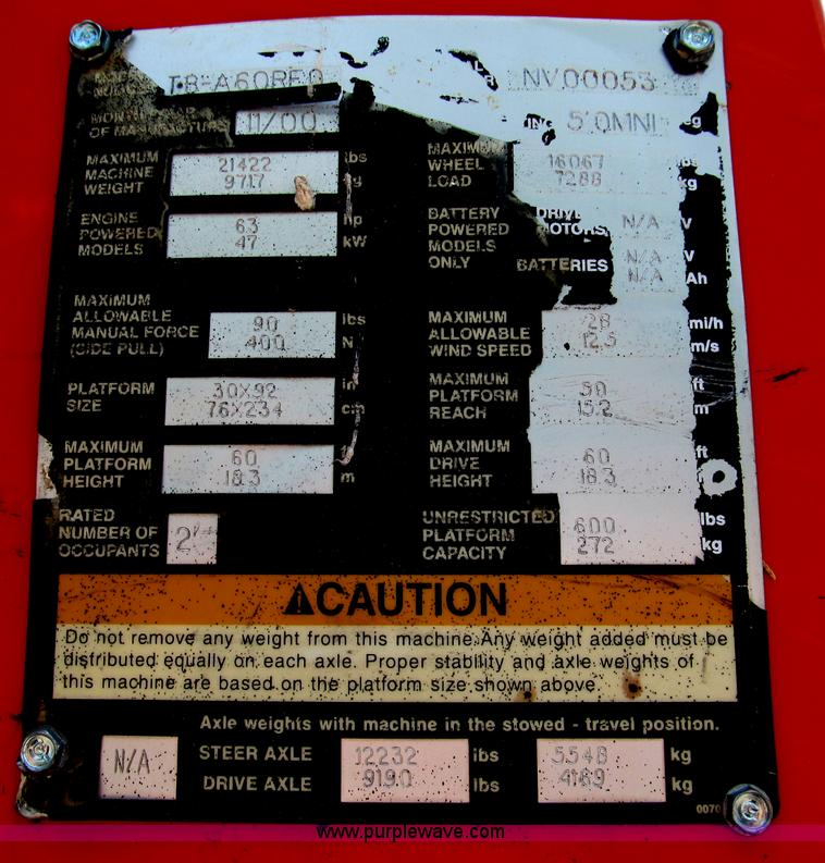 image for item F5110 2000 Snorkel boom lift