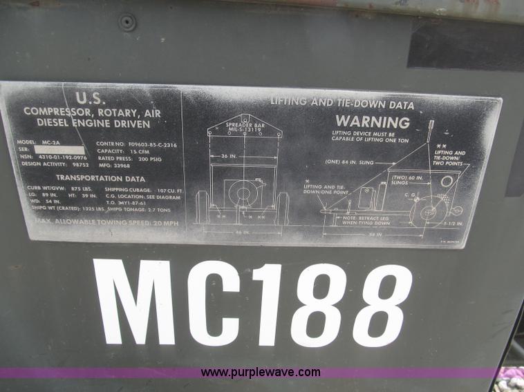 image for item F7018 U.S. MC-2A air compressor