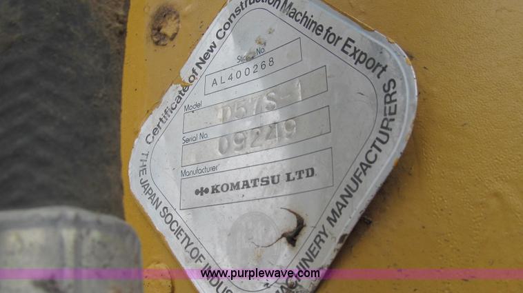 image for item G2019 1985 Komatsu D57S track loader