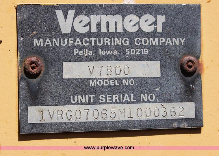 image for item G5201 Vermeer V6050 trencher