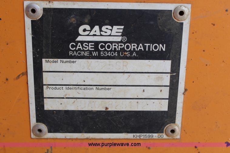 image for item H6729 2003 Case CX225SR excavator