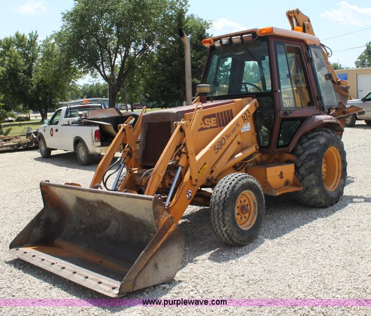 image for item H7394 1992 Case 580 Super K backhoe