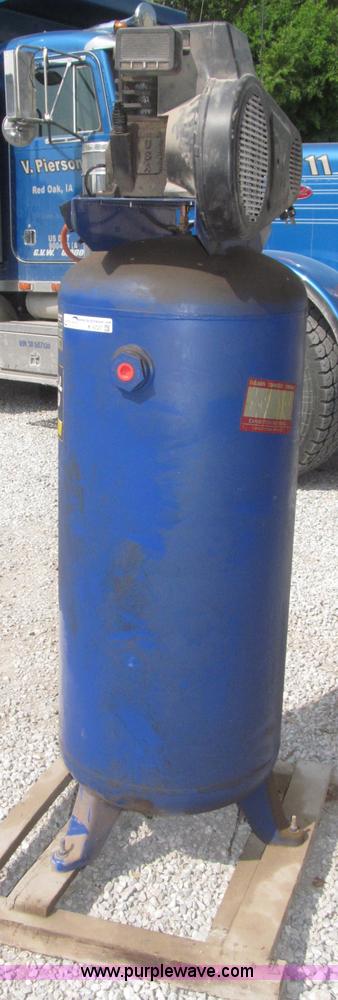image for item K9727 1999 Campbell Hausfeld 60 gallon vertical air compressor