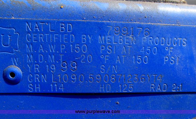 image for item K9727 1999 Campbell Hausfeld 60 gallon vertical air compressor