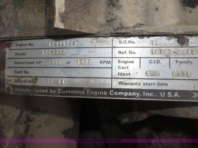 image for item K9745 Cummins 855 six cylinder turbo diesel engine