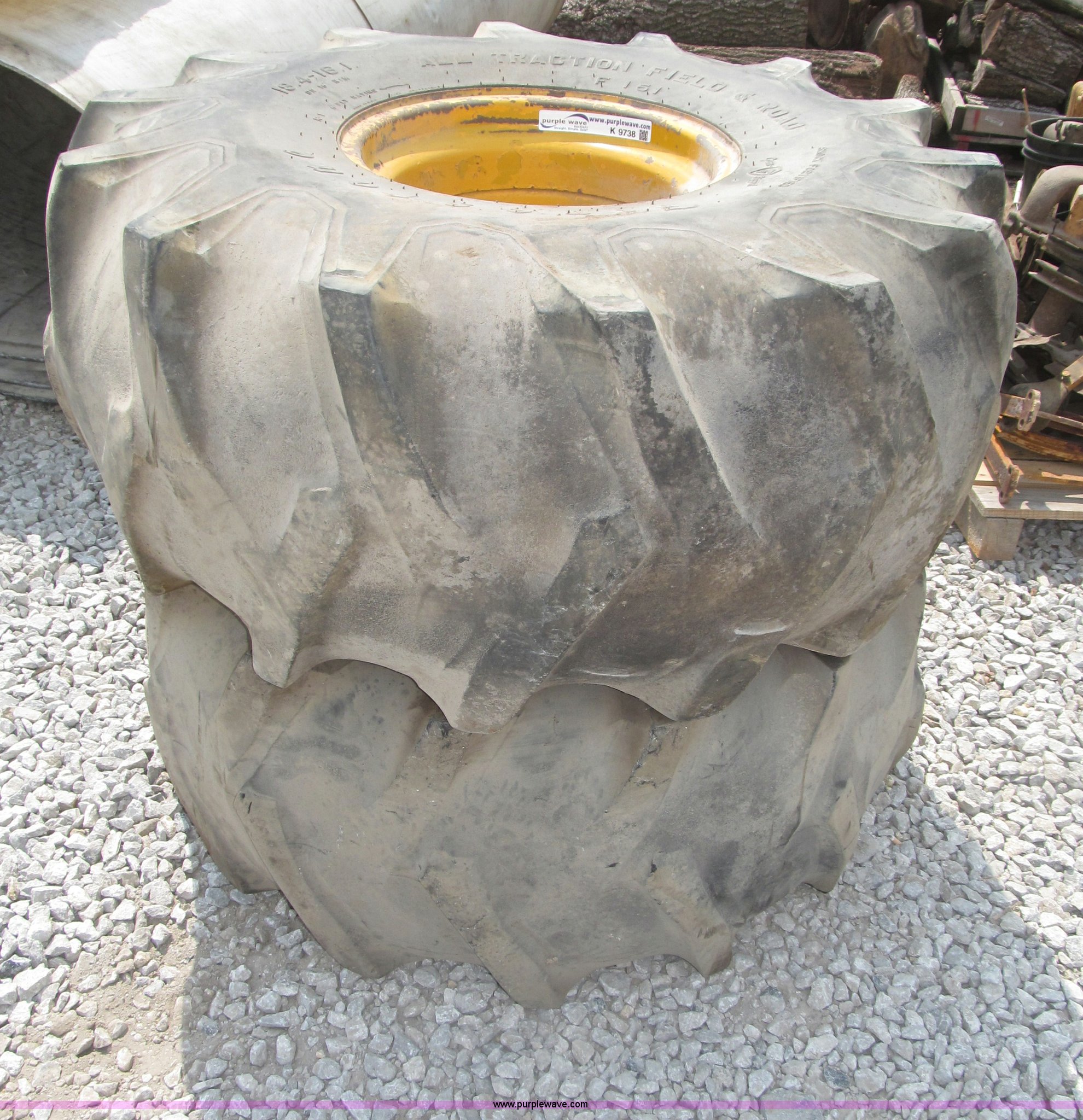 Firestone 18.416.1 lugged tires in Red Oak, IA Item K9738 sold Purple Wave