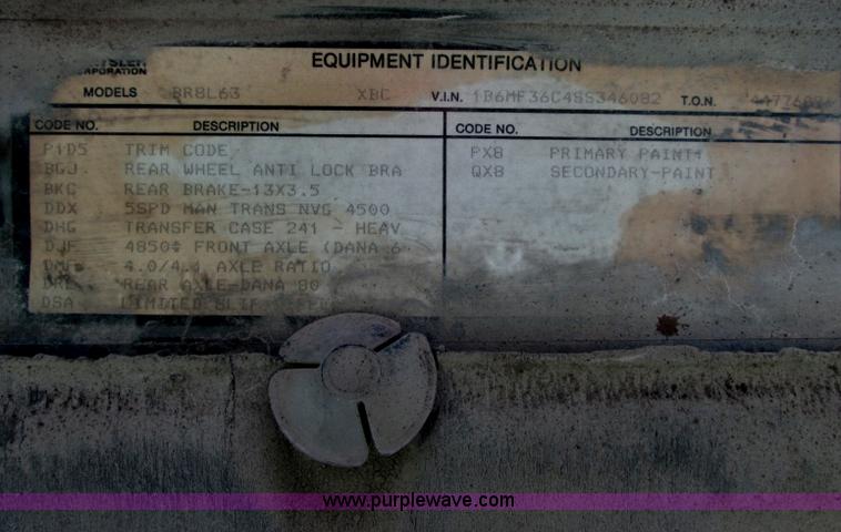 image for item F5157 1995 Dodge Ram 3500 Laramie SLT pickup truck