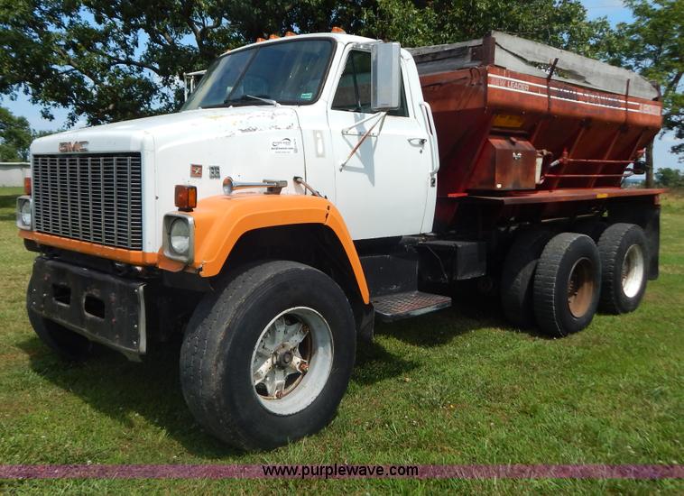 image for item G9479 1984 GMC Brigadier spreader truck