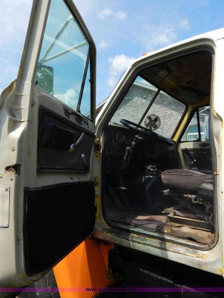 image for item G9479 1984 GMC Brigadier spreader truck