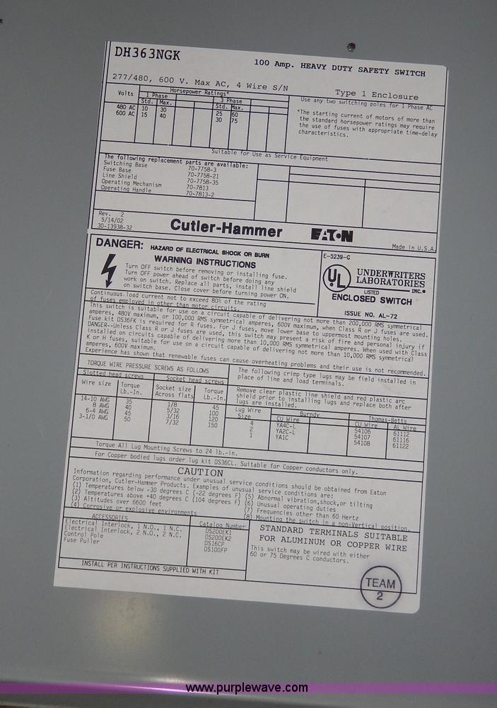 image for item AA9283 Square D load center unit