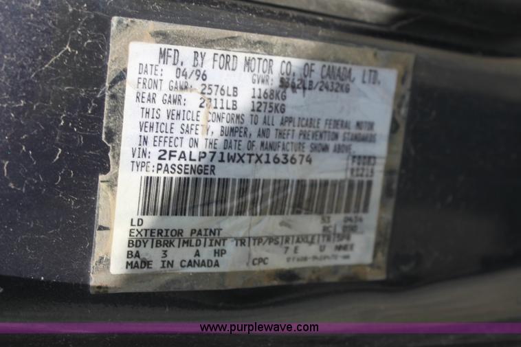 image for item AE9140 1996 Ford Crown Victoria Police Interceptor