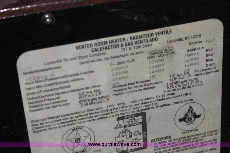 image for item AE9159 Cozy Cabinet radiant gas heater