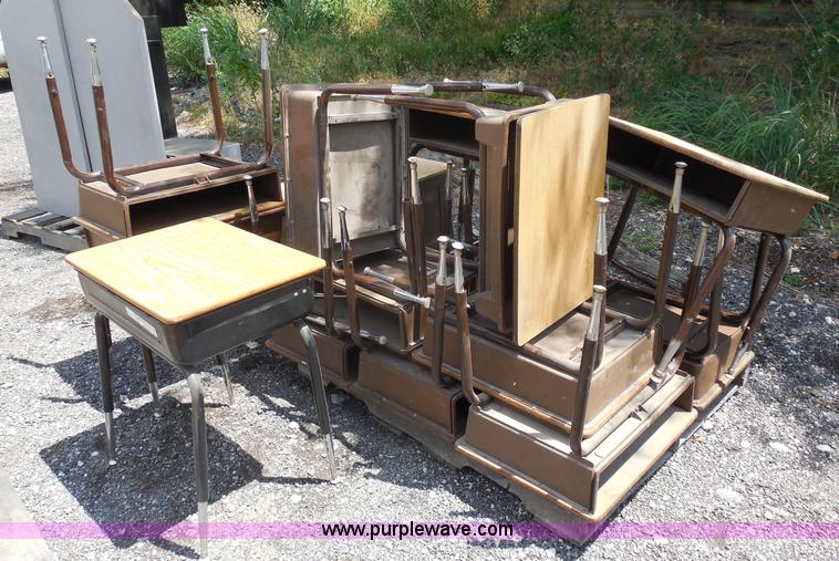 image for item AN9745 Approximately 15 assorted grade school desks