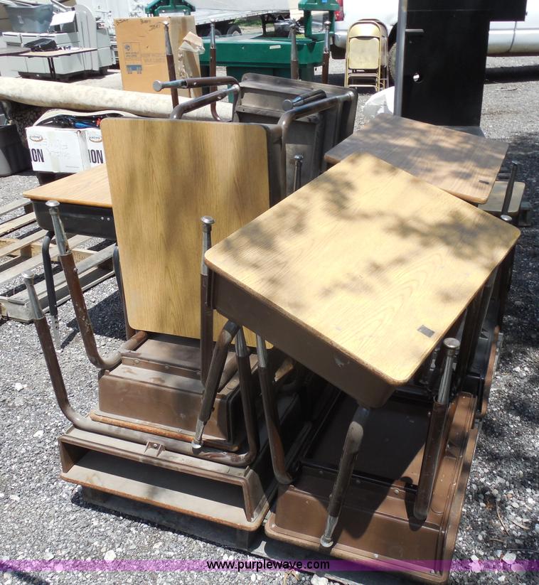image for item AN9745 Approximately 15 assorted grade school desks