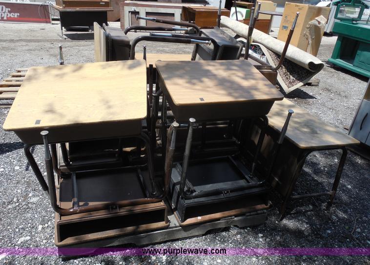 image for item AN9745 Approximately 15 assorted grade school desks
