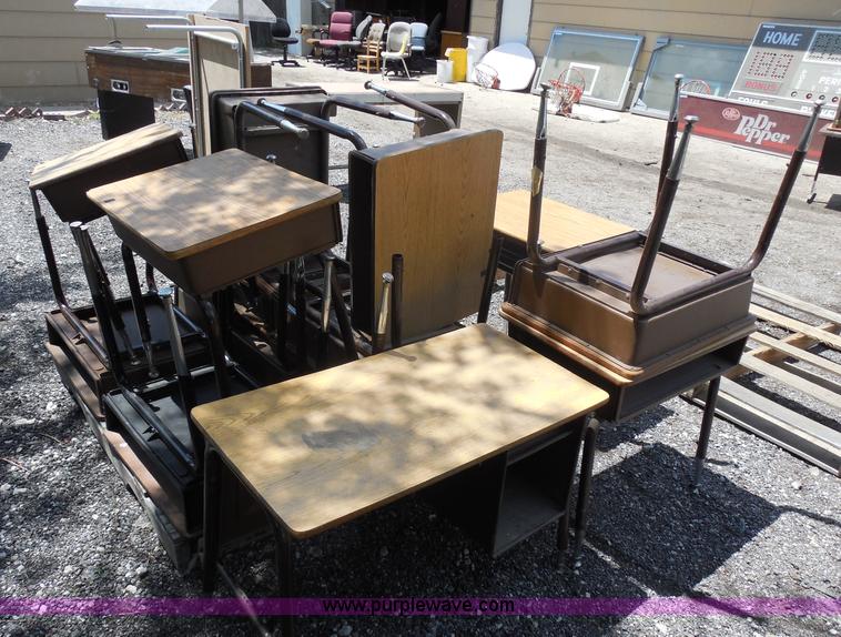 image for item AN9745 Approximately 15 assorted grade school desks