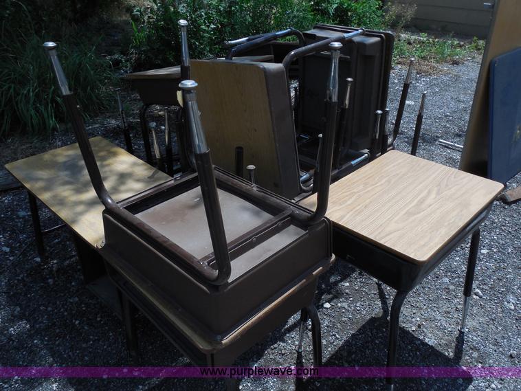image for item AN9745 Approximately 15 assorted grade school desks